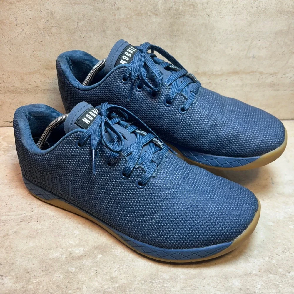 NOBULL Trainer Navy Blue SuperFabric Gum Sole Mens 11.5 Cross Training Shoes